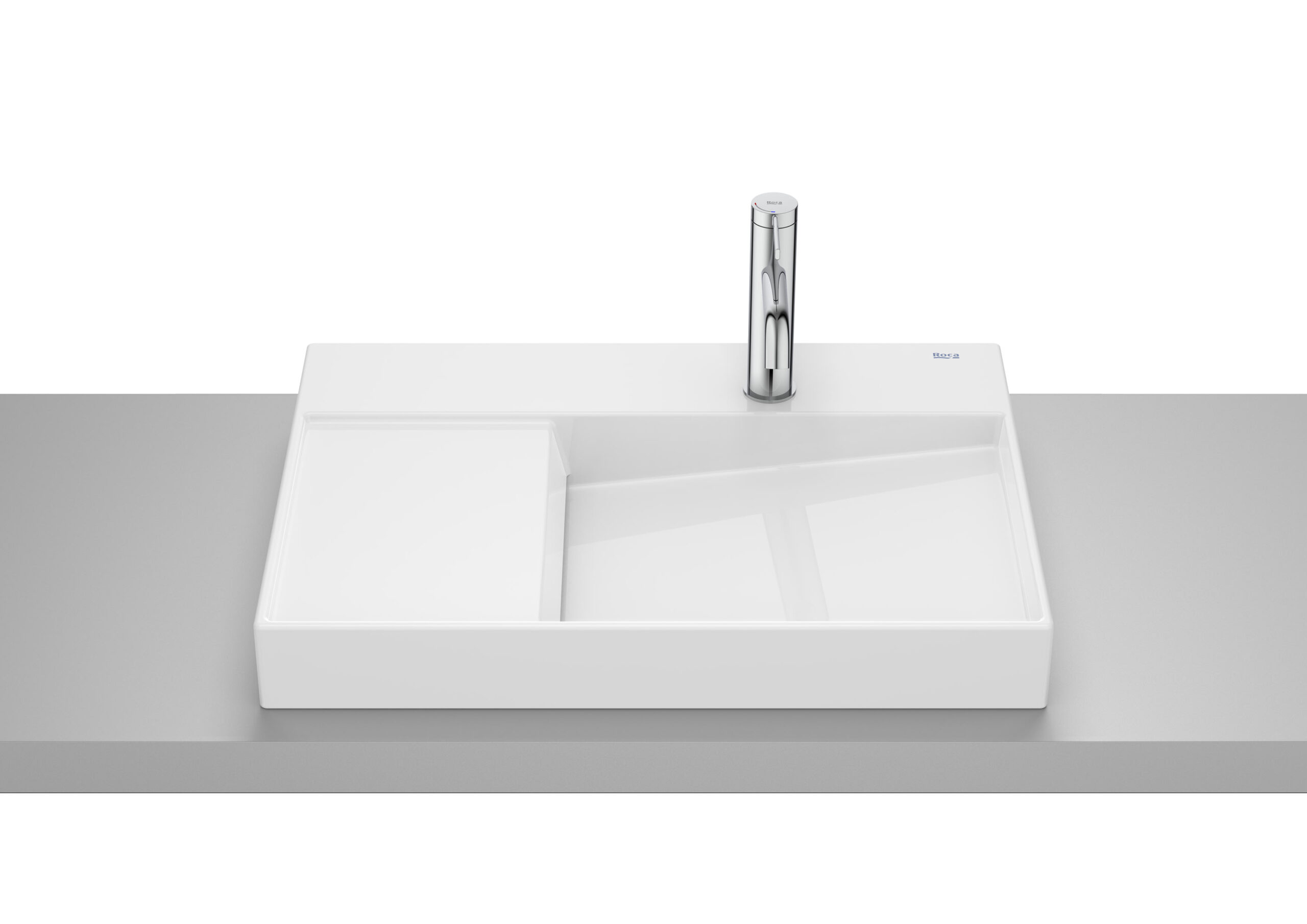 ROCA_TRAD_HORIZON_A32727400B_TVM_A393_00_t_Product_Pictures_TF_Mob_prod_xxl_v2 Lavoar pe blat din portelan Roca Horizon View, 60x42x8 cm, alb lucios - imagine 1