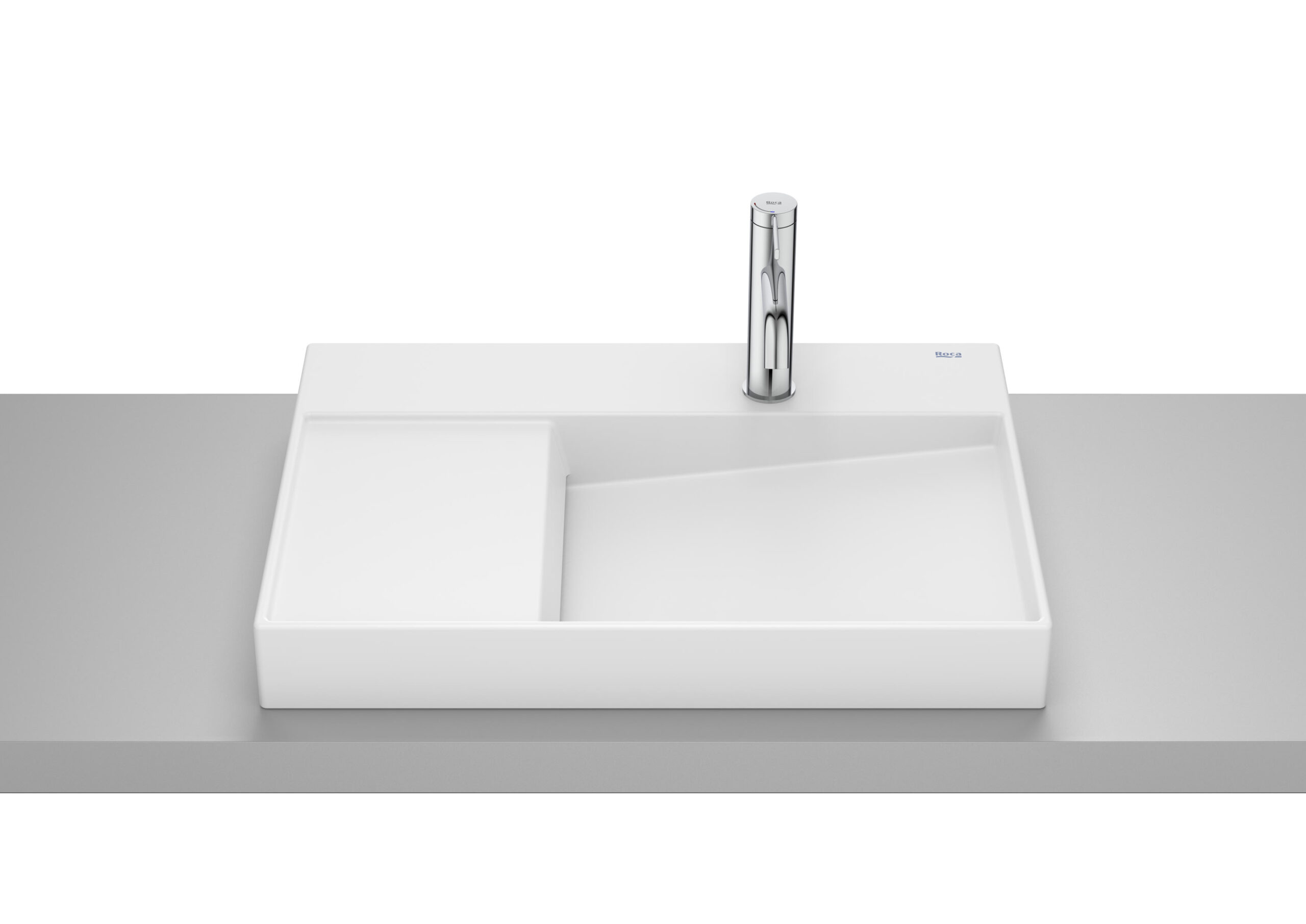 ROCA_TRAD_HORIZON_A32727462B_TVM_B857_00_t_Product_Pictures_TF_Mob_prod_xxl_v2 Lavoar pe blat din portelan Roca Horizon View, 60x42x8 cm, alb mat - imagine 1