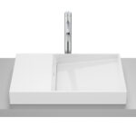 Lavoar pe blat din portelan Roca Horizon Dash, 60x38x8 cm, alb lucios