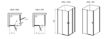 Cabina de dus Ravak Chrome CRV2-80/195 cm, profil crom+sticla transparenta - imagine 7