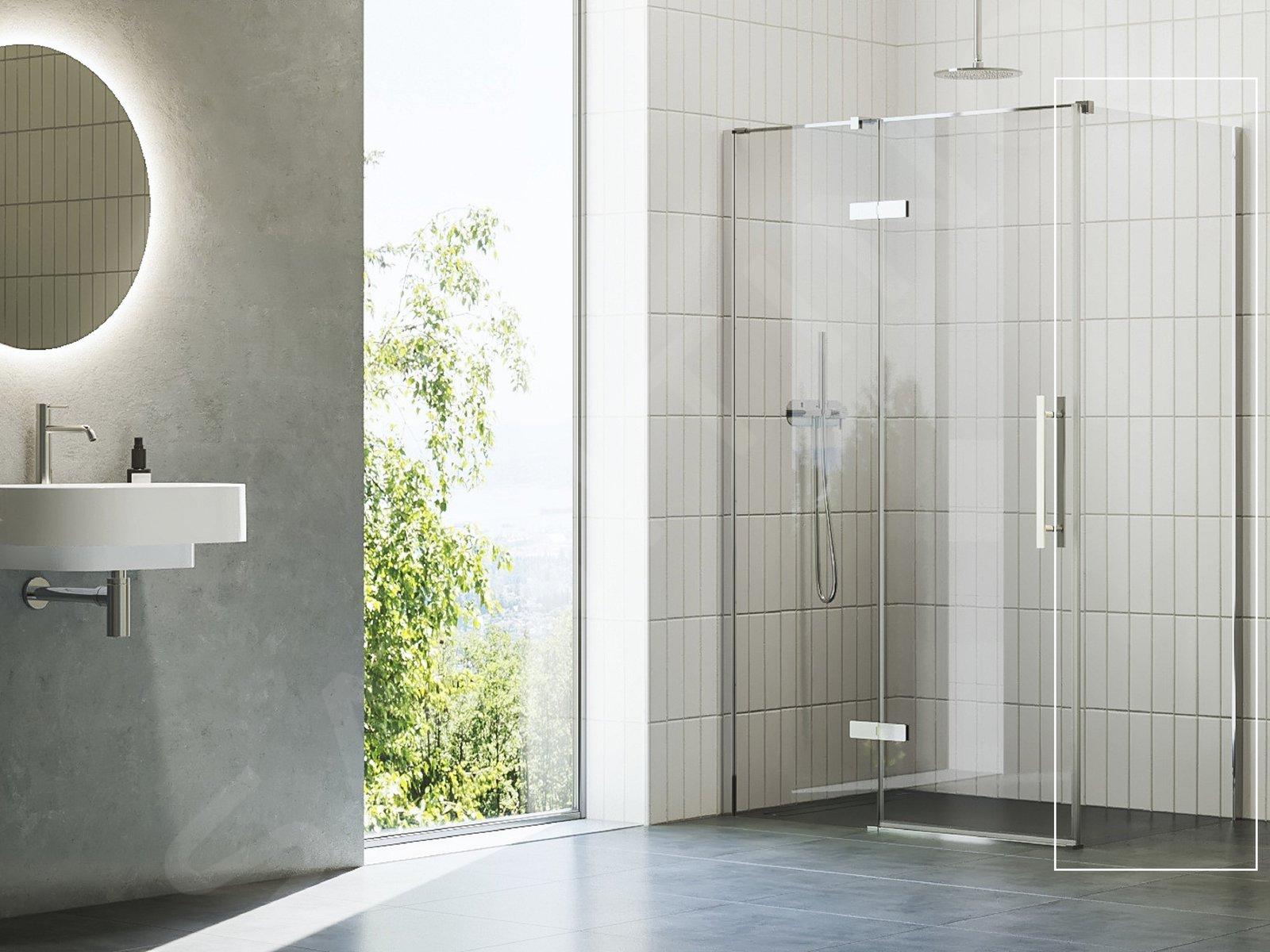 b8993208f707c4e3f9b23d10 Perete fix cabina dus Ravak Cool COPS, 100x195 cm, crom+sticla transparenta - imagine 1