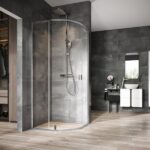 Cabina de dus Ravak Nexty NSKK3-90/195 cm, profil crom+sticla transparenta