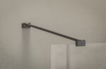 Paravan de dus walk-in Ravak Wall Air, 120x200 cm, negru+sticla transparenta - imagine 2