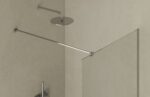 Paravan de dus Walk-in Ravak Wall Air, 90x200 cm, crom+sticla transparenta - imagine 2