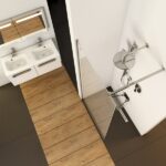 Paravan de dus walk-in Ravak Wall, 120x200 cm, crom+sticla transparenta - imagine 4