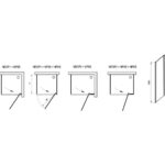 Perete fix de dus Ravak Nexty NPSS, 100x195 cm, profil crom+sticla transparenta - imagine 2