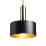 Suspensie Rendl Giulia 20, led E27, 15W, negru/auriu - imagine 3
