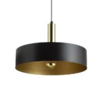 Suspensie Rendl Giulia 40, led E27, 30W, negru/auriu - imagine 2