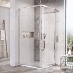 Cabina de duș patrata Ravak Blix Slim BLSRV2, 80x80 cm, profil crom