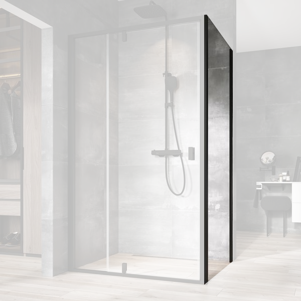 perete_lateral_nexty_npss_negru_-_a_1 Perete fix de dus Ravak Nexty NPSS, 100x195 cm, profil negru+sticla transparenta - imagine 1