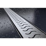 Rigola dus Techman Onda, inox, cu supapa antimiros, 100 cm - imagine 2