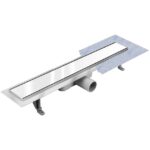 Rigola dus Techman White Glass, cu supapa antimiros, 100 cm