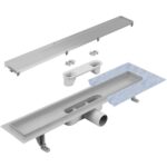 Rigola dus faiantabila Techman Duo, inox, 60 cm - imagine 6