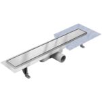 Rigola dus faiantabila Techman Duo, inox, 60 cm