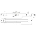 Rigola dus faiantabila Techman Duo, inox, 60 cm - imagine 5