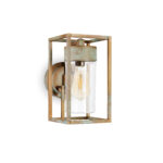 Aplica de exterior Moretti Luce Cubic 3372, alama antic/sticla clara