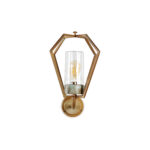 Aplica de exterior Moretti Luce Gemstone 3450, alama antic/sticla clara - imagine 2