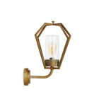 Aplica de exterior Moretti Luce Gemstone 3450, alama antic/sticla clara - imagine 3