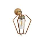 Aplica de exterior Moretti Luce Gemstone 3451, alama antic/sticla clara