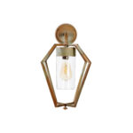 Aplica de exterior Moretti Luce Gemstone 3451, alama antic/sticla clara - imagine 2