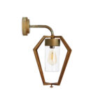 Aplica de exterior Moretti Luce Gemstone 3451, alama antic/sticla clara - imagine 3