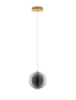 Pendul Nova Luce Navi, led 8W, sticla fume, cod 9186951