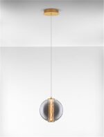 Pendul Nova Luce Navi, led 8W, sticla fume, cod 9186951 - imagine 7