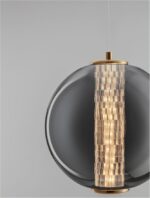 Pendul Nova Luce Navi, led 8W, sticla fume, cod 9186951 - imagine 5