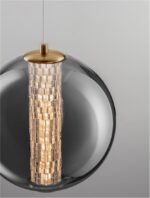 Pendul Nova Luce Navi, led 8W, sticla fume, cod 9186951 - imagine 4