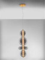 Suspensie Nova Luce Navi, led 20W, sticla fume, cod 9186952 - imagine 6