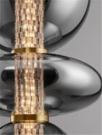 Suspensie Nova Luce Navi, led 20W, sticla fume, cod 9186952 - imagine 3