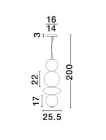 Suspensie Nova Luce Navi, led 20W, sticla fume, cod 9186952 - imagine 2
