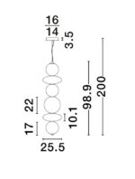 Suspensie Nova Luce Navi, led 27W, sticla fume, cod 9186953 - imagine 2