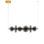 Suspensie Nova Luce Navi, led 29W, sticla fume, cod 9186954