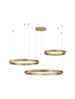 Suspensie Nova Luce Motif, finisaj auriu satinat, led 140W, cod 9530190