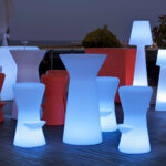 Masuta rotunda cu iluminare Capri White Color 110 New Garden - imagine 2