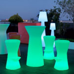 Masuta rotunda cu iluminare Capri White Color 110 New Garden - imagine 4