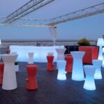 Masuta rotunda cu iluminare Capri White Color 110 New Garden - imagine 5