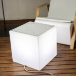 Masuta de cafea cu iluminare si blat de marmura Bora New Garden