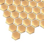 Mozaic Dunin Mini Hexagon Gold Matt, 26×30 cm - imagine 3