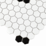 Mozaic Dunin Mini Hexagon Rombdance Black mat, 50,2×52,3 cm - imagine 2