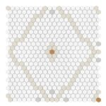 Mozaic Dunin Mini Hexagon Rombdance Cotton Mat, 50,2×52,3 cm