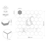 Mozaic Dunin Mini Hexagon Black, 26x30 cm - imagine 6