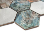 Mozaic Dunin Allumi Hexagon Patina Mat, 30x26 cm - imagine 4