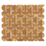 Mozaic Dunin Allumi Tabs Brass Gold Mat, 35x29,8 cm