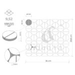 Mozaic Dunin Allumi Tabs Silver Mat, 35x29,8 cm - imagine 2