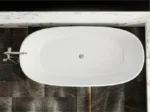 Cadă din compozit Brave New, 155x75x55 cm, alb lucios - imagine 3