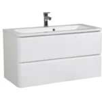 Set mobilier de baie, baza si lavoar suspendat Aqua Rodos Accent, 100x47 cm, alb