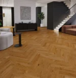 Parchet triplustratificat Barlinek Stejar Brown Sugar Herringbone 110 Pure Classico Line - imagine 2