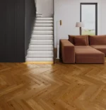 Parchet triplustratificat Barlinek Stejar Brown Sugar Herringbone 110 Pure Classico Line - imagine 4